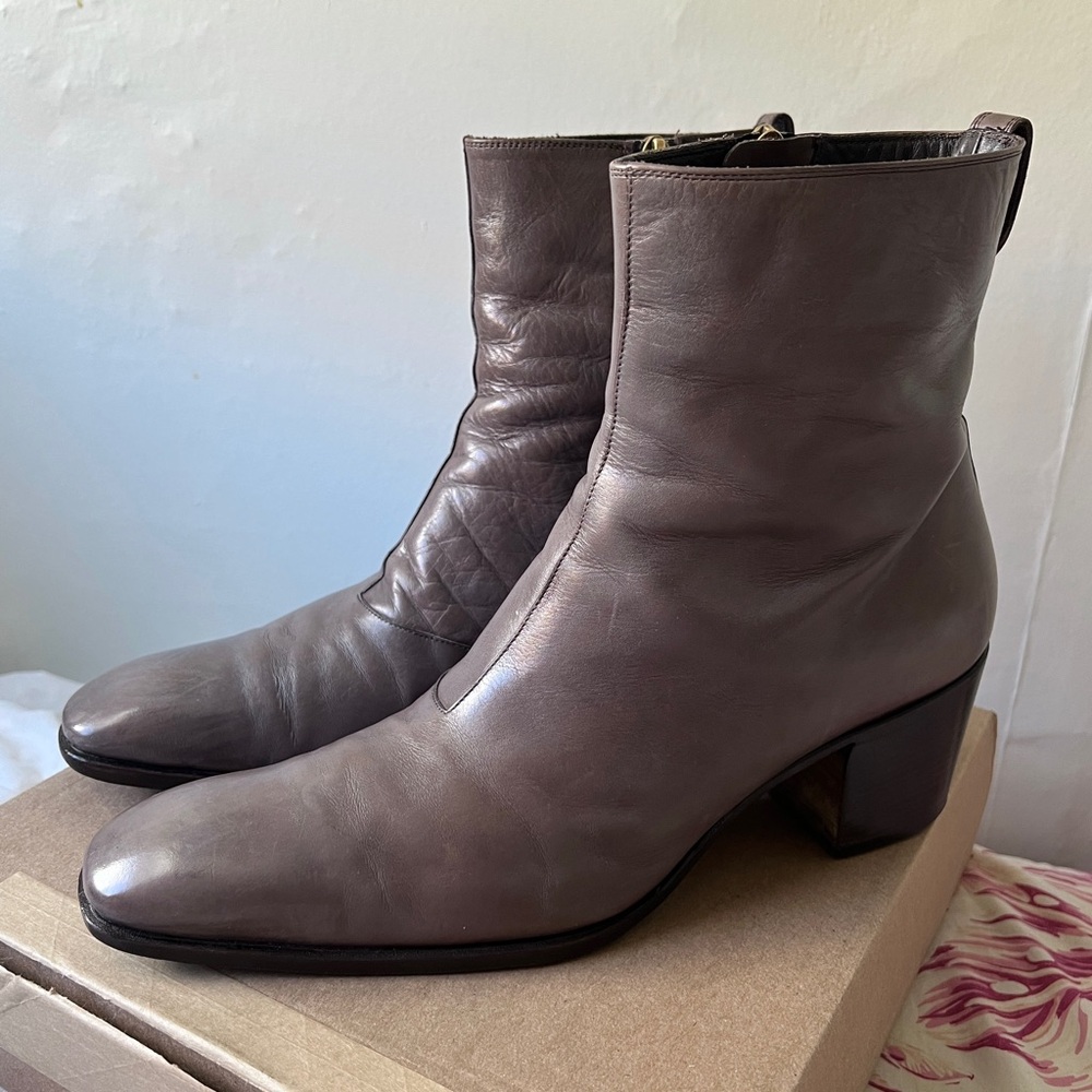 Tom Ford YSL Yves Saint Laurent Gray Johnny Boots 42 Men